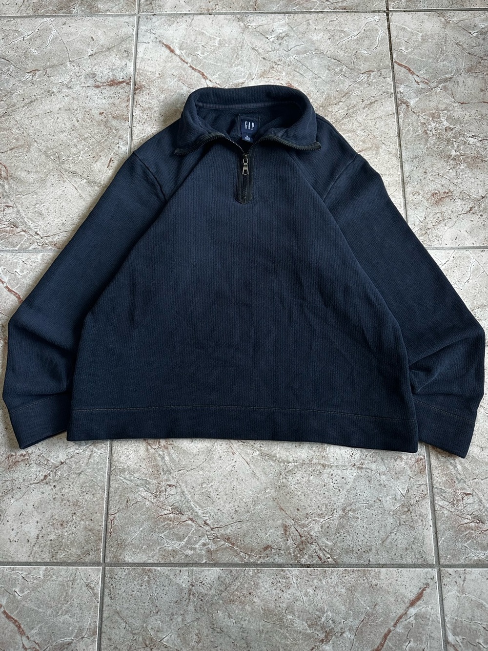 Vintage Gap Navy Blue Quarter-Zip Sweatshirt | Size M